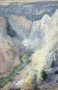 John Henry Twachtman Waterfall in Yellowstone oil painting